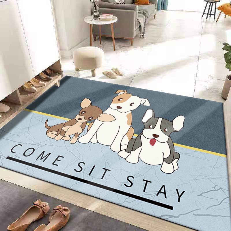 Thảm Lót Sàn Chống Trượt Họa Tiết Hoạt Hình Dễ Thương