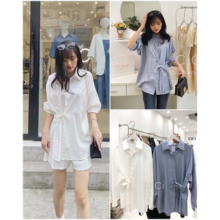 Sơmi lụa buộc nơ cicistudio