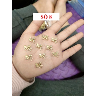 Charm nơ đá nail, Charm nơ trang trí nail móng cao cấp