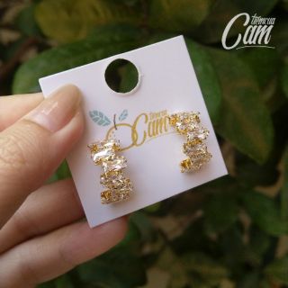 Bông tai hoa tai phụ kiện Pha lê đá EVP51 sang trọng. TiemcuaCam