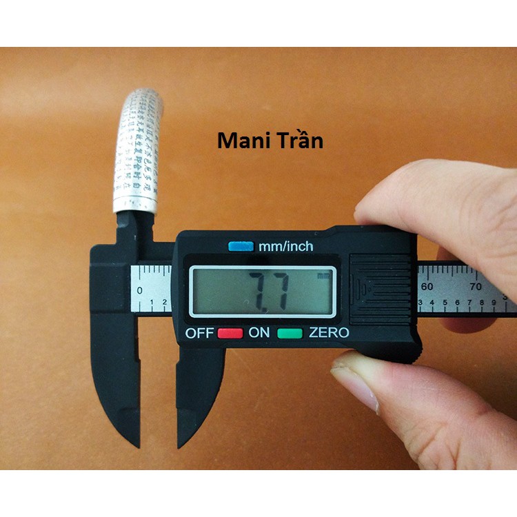 Charm Bạc khắc Bát Nhã Tâm Kinh