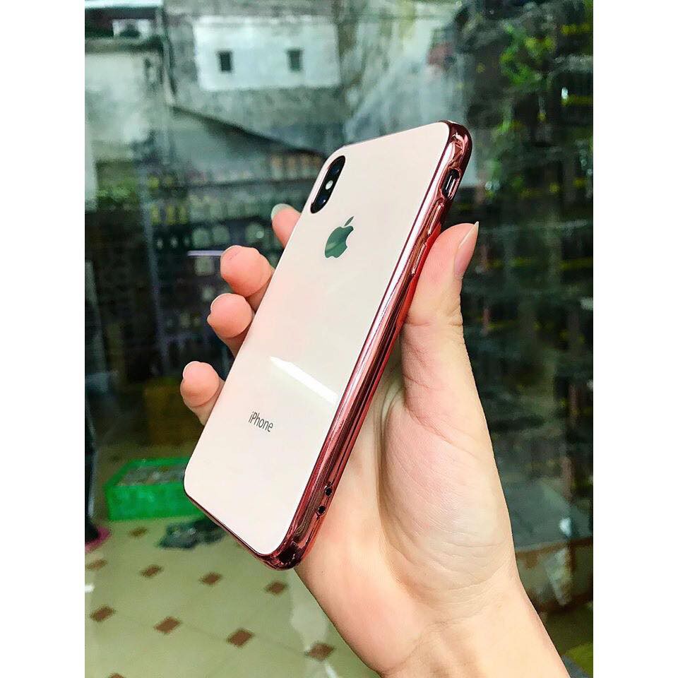 Ốp Lưng Kính Cường Lực iPhone 7 Plus/ 8 Plus (Kính Cường Lực lưng Viền Dẻo Cùng Màu)