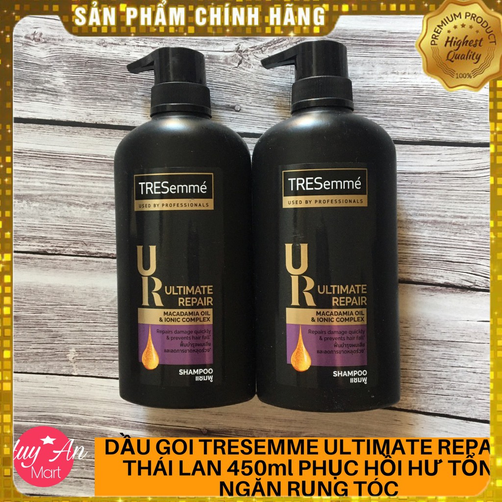 [HÀNG CHÍNH HÃNG] Dầu gội đầu Tresemme Thái Lan UR màu đen 450ml NGĂN RỤNG TÓC,PHỤC HỒI HƯ TỔN