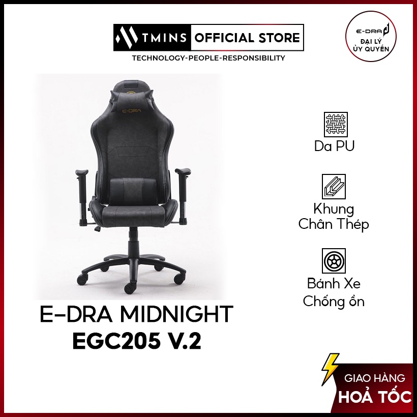 Ghế gaming E-Dra Midnight EGC205 v.2 (Hàng chính hãng)