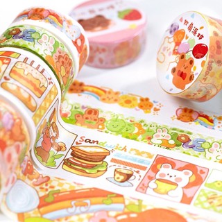 cuộn washi tape gấu đáng yêu