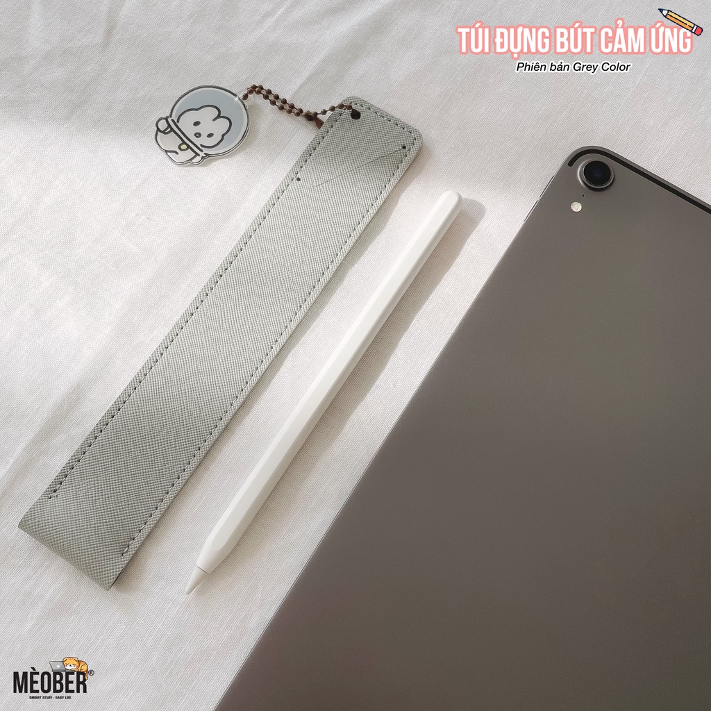Túi đựng bút cảm ứng dành cho táo Pencil 1 & 2, Stylus Gen2 - Chất liệu da PU Cao cấp, Tặng kèm keychain cute