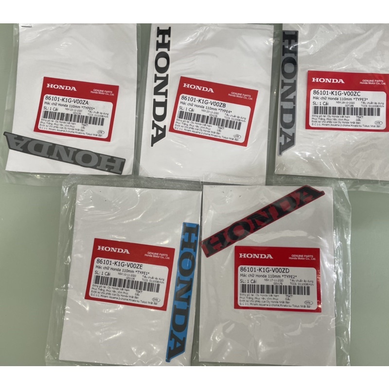 Tem honda Mác chữ Honda 110mm xe abl 2020-2021-2022-2023 chính hiệu honda