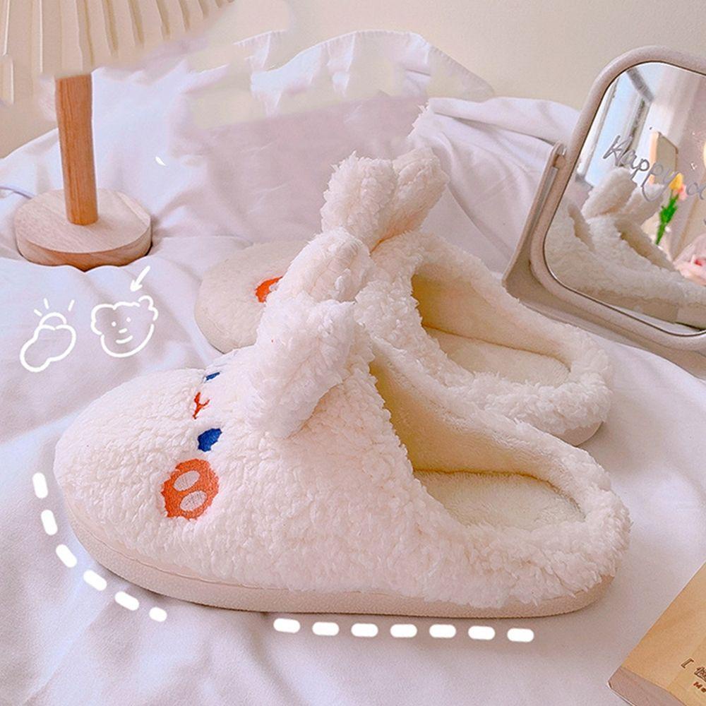 Dép Đi Trong Nhà Hình Thỏ / Gấu Thời Trang Mùa Đông Cho Nữ