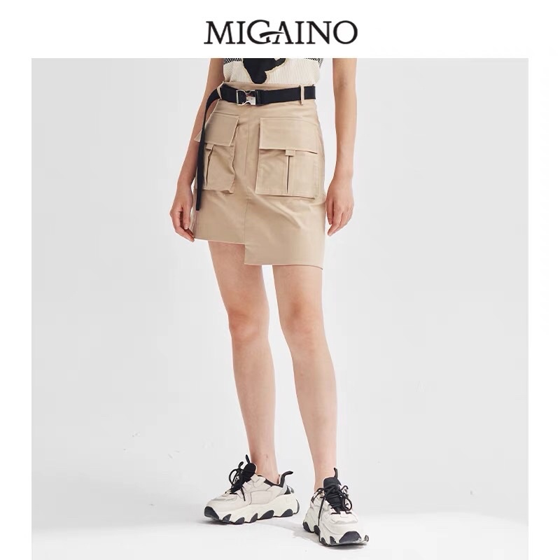 Chân váy kaki nâu