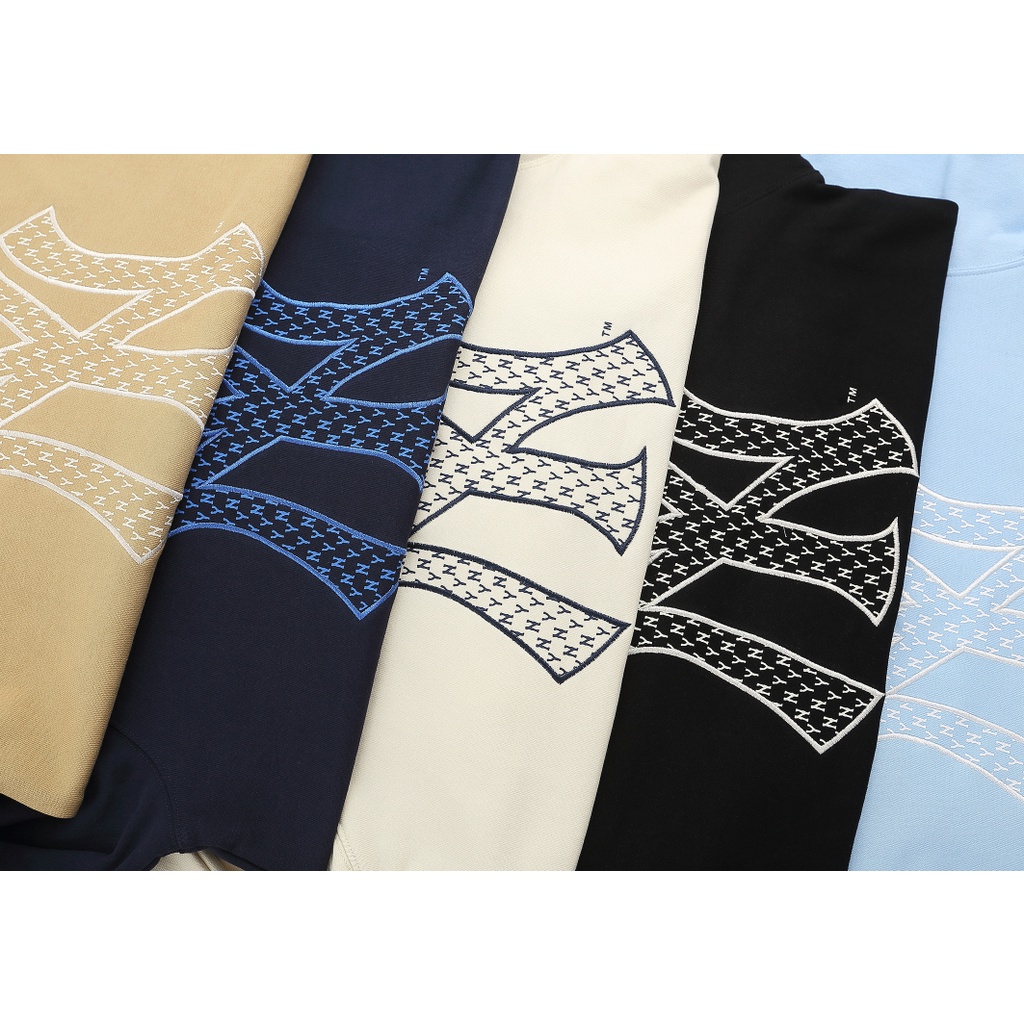 Hàng Spot! Áo Hoodie Tay Dài Dáng Rộng Thêu Chữ MLB Cổ Điển Cho Nam Và Nữ