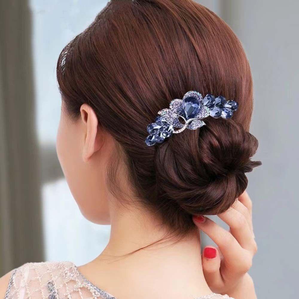 Trâm Cài Tóc Hình Hoa Đính Đá Sang Trọng Cho Cô Dâu|Trâm Cài Tóc Hình Hoa Tulip Xinh Xắn Cho Nữ