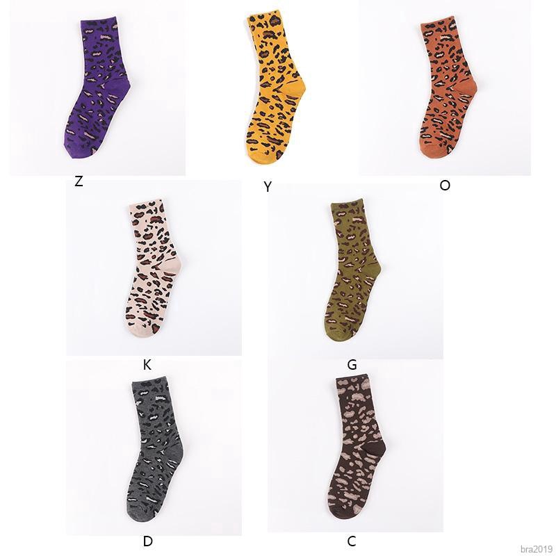 Women Casual Leopard Moisture Wicking Deodorant Elastic Athletic Socks | BigBuy360 - bigbuy360.vn
