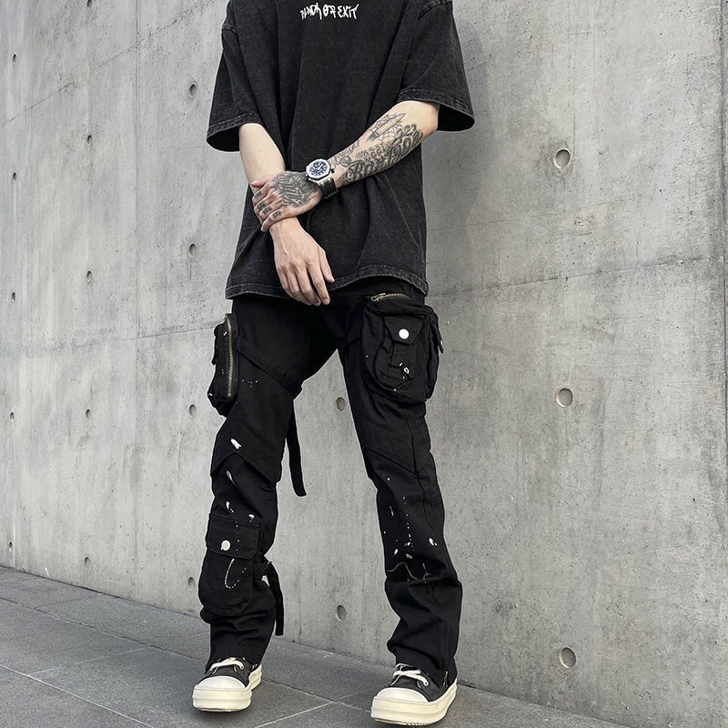 Quần CAMO túi hộp vảy sơn nhẹ phong cách đường phố hiphop