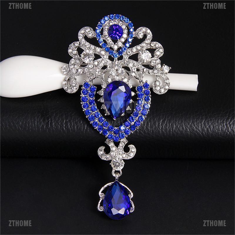 Ghim Cài Áo Hình Hoa Đính Đá Sang Trọng Cho Cô Dâu
