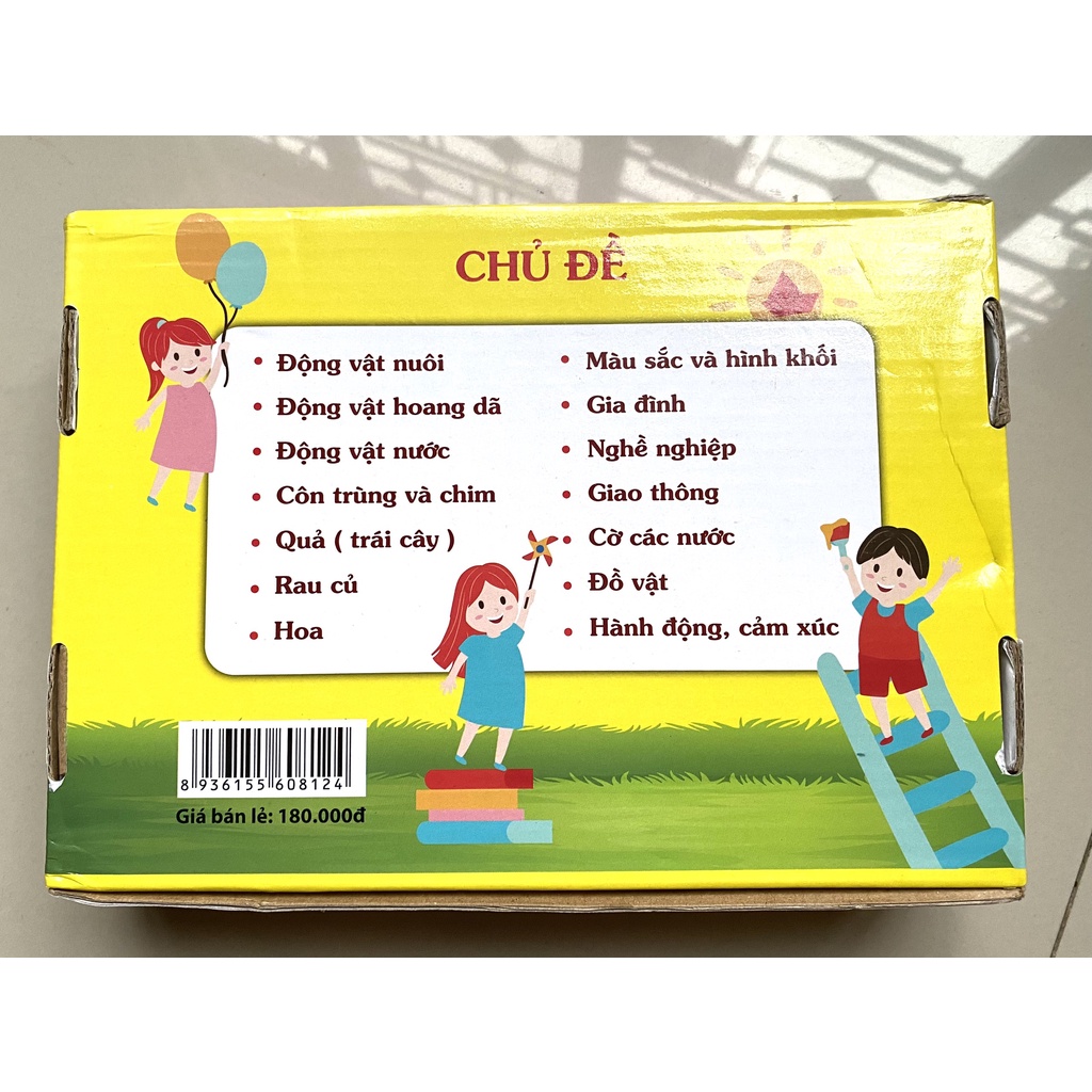 Bộ Thẻ Học Thông Minh 14 Chủ Đề loại To Song Ngữ Tiếng Anh Loại Chuẩn Glenn Doman Flashcard Cho Bé Từ 0-6 Tuổi