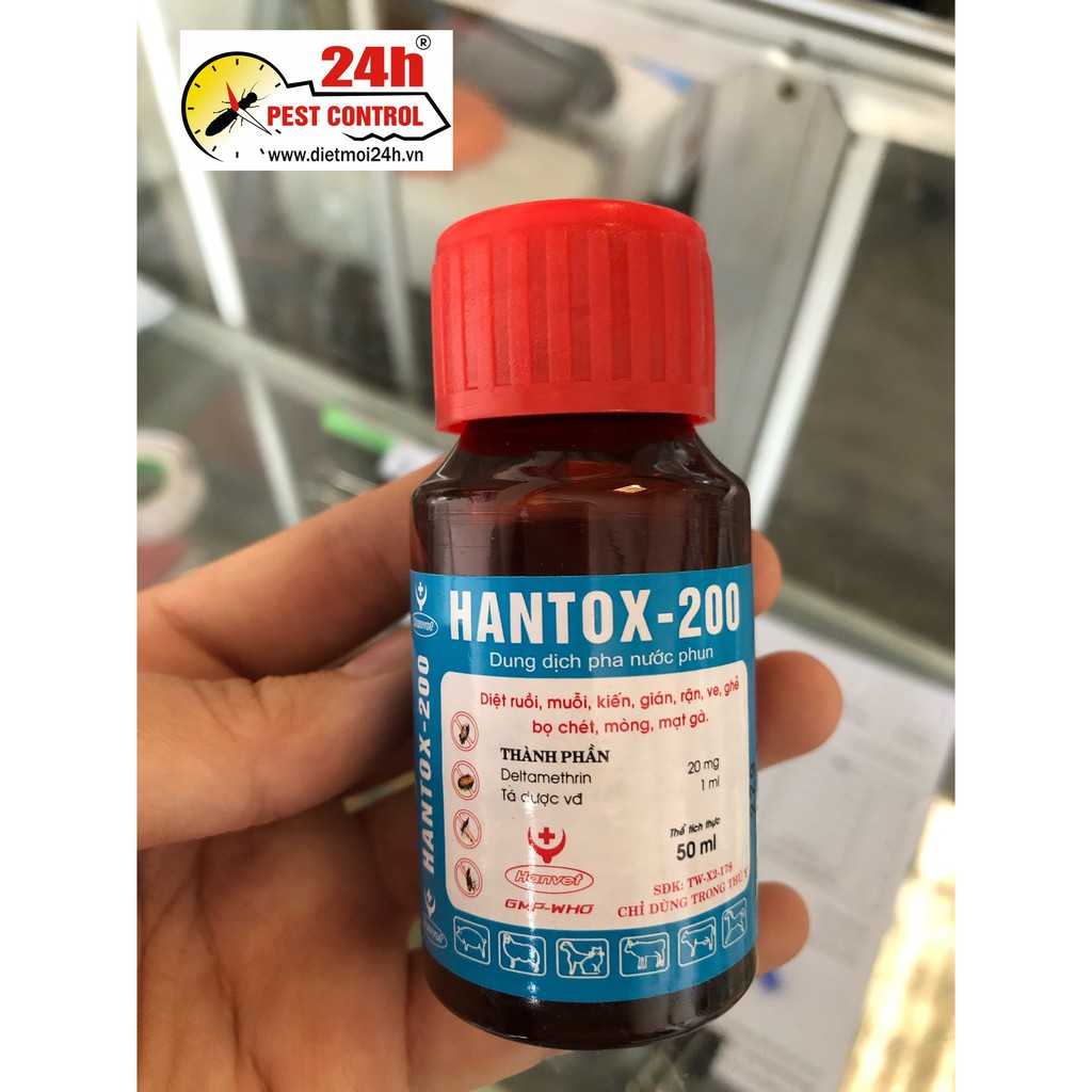 HANTOX 200 loại 50ml Diệt côn trùng , muỗi, gián, kiến, ruồi, bọ chét...