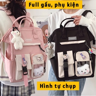 SIÊU SALE Balo ulzzang phom vuông dễ thương, đựng lap 15inch, vải Oxford mềm chống thấm nước