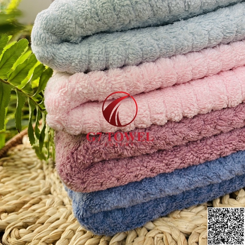 Khăn Tắm lông cừu  Vân Sần Nhanh Khô Siêu Thấm Hút, Khăn Tắm Lông Mềm Thấm Hút Tốt Màu Đẹp