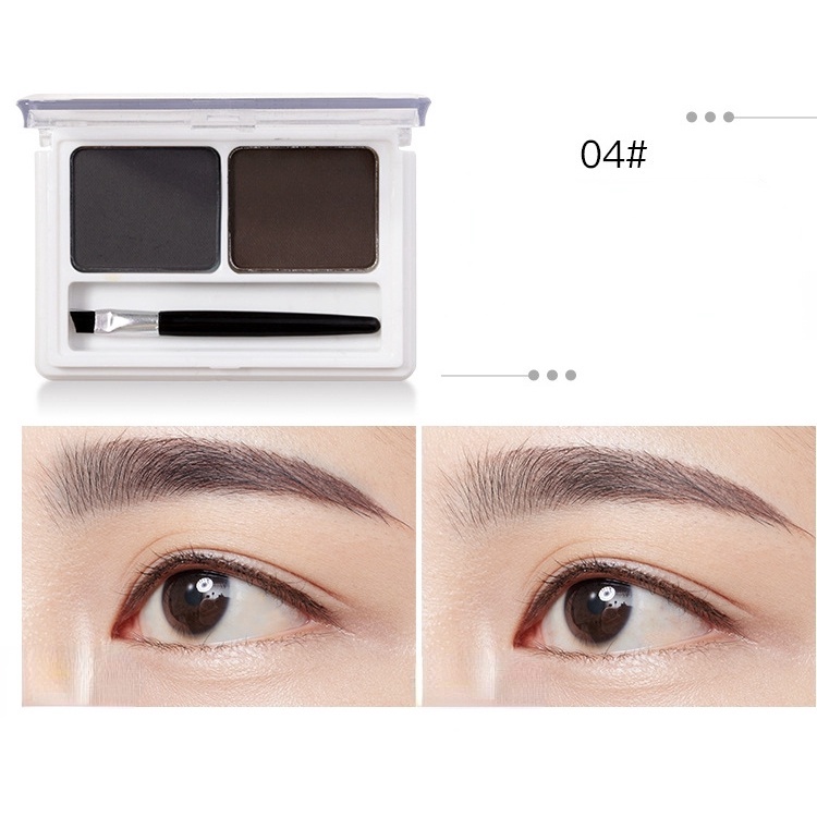 Bột tán mày 2 màu kèm cọ chuyên dụng