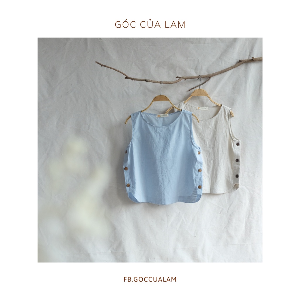 Áo sát nách linen form croptop - by Góc của Lam