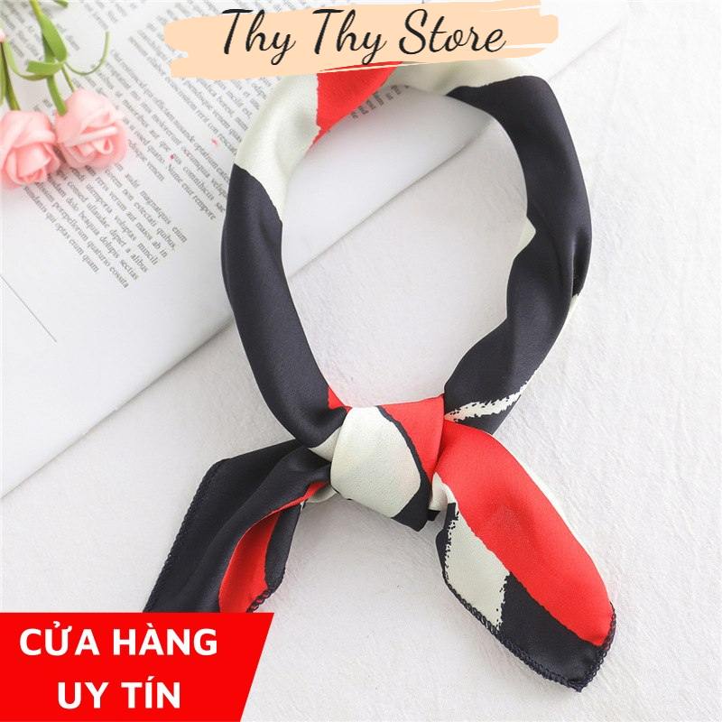 [MỚI NHẤT2022][LOẠI 1]Khăn lụa vuông TURBAN Hàn Quốc 50x50cm- V1NM- ThyThy Store khăn bandana lụa quàng cổ- túi- áo yếm