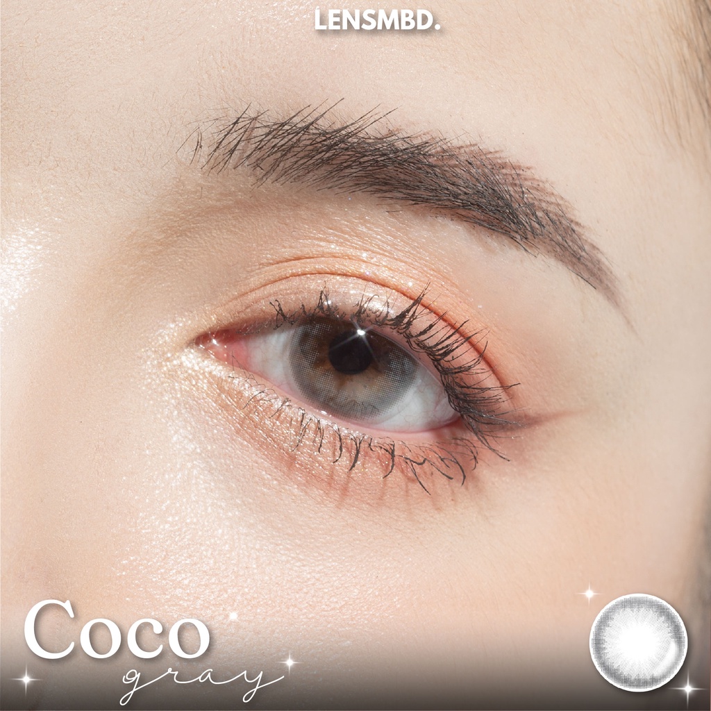 LENS KÍNH ÁP TRÒNG CẬN MÀU TỰ NHIÊN LENSMBD COCO GRAY 0 - 8 độ