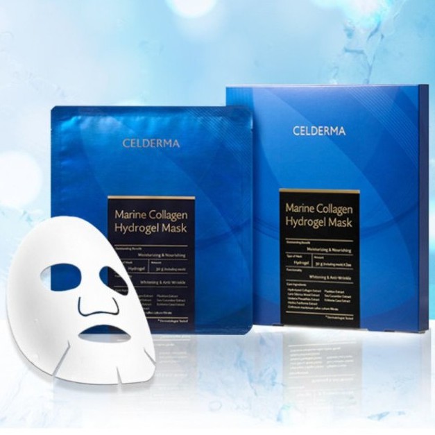 Mặt Nạ Celderma Marine Collagen Hydrogel Mask xanh dương