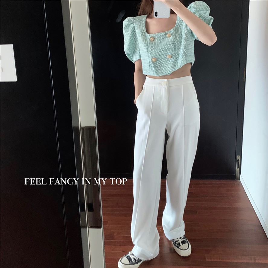 Áo sơ mi kiểu nữ tay bồng Emilyshop ulzzang