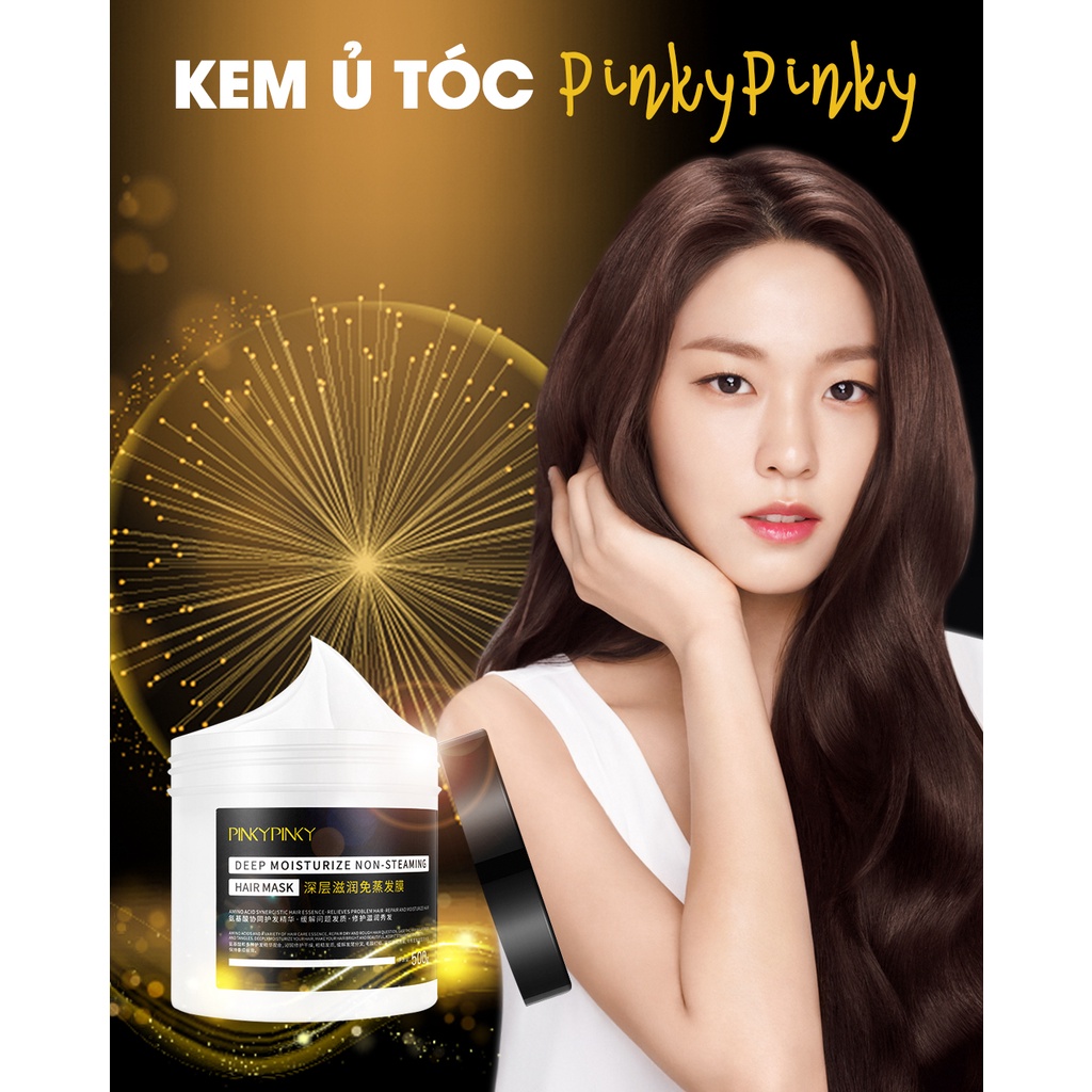 Kem Ủ Tóc PINKY PINKY Dưỡng Tóc Siêu Mềm Mượt Phục Hồi Tóc Hư Tổn Nội Địa Trung Mặt Nạ Tóc Dầu Hấp Ủ Tóc Collagen