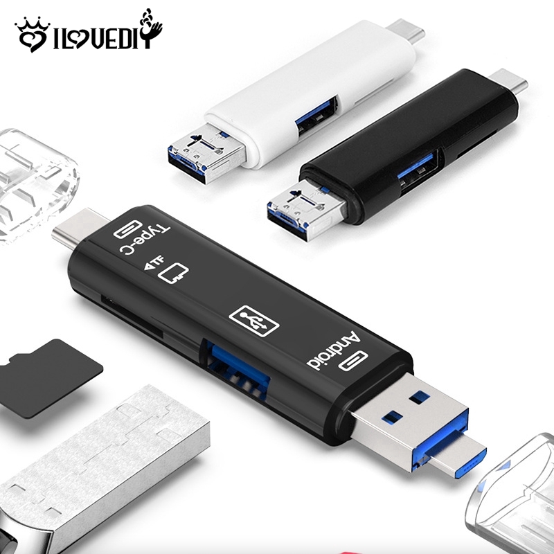 [DS] Đầu Đọc Thẻ Nhớ Sd / Usb 3.1 5 Trong 1 Cho Laptop Android Ios