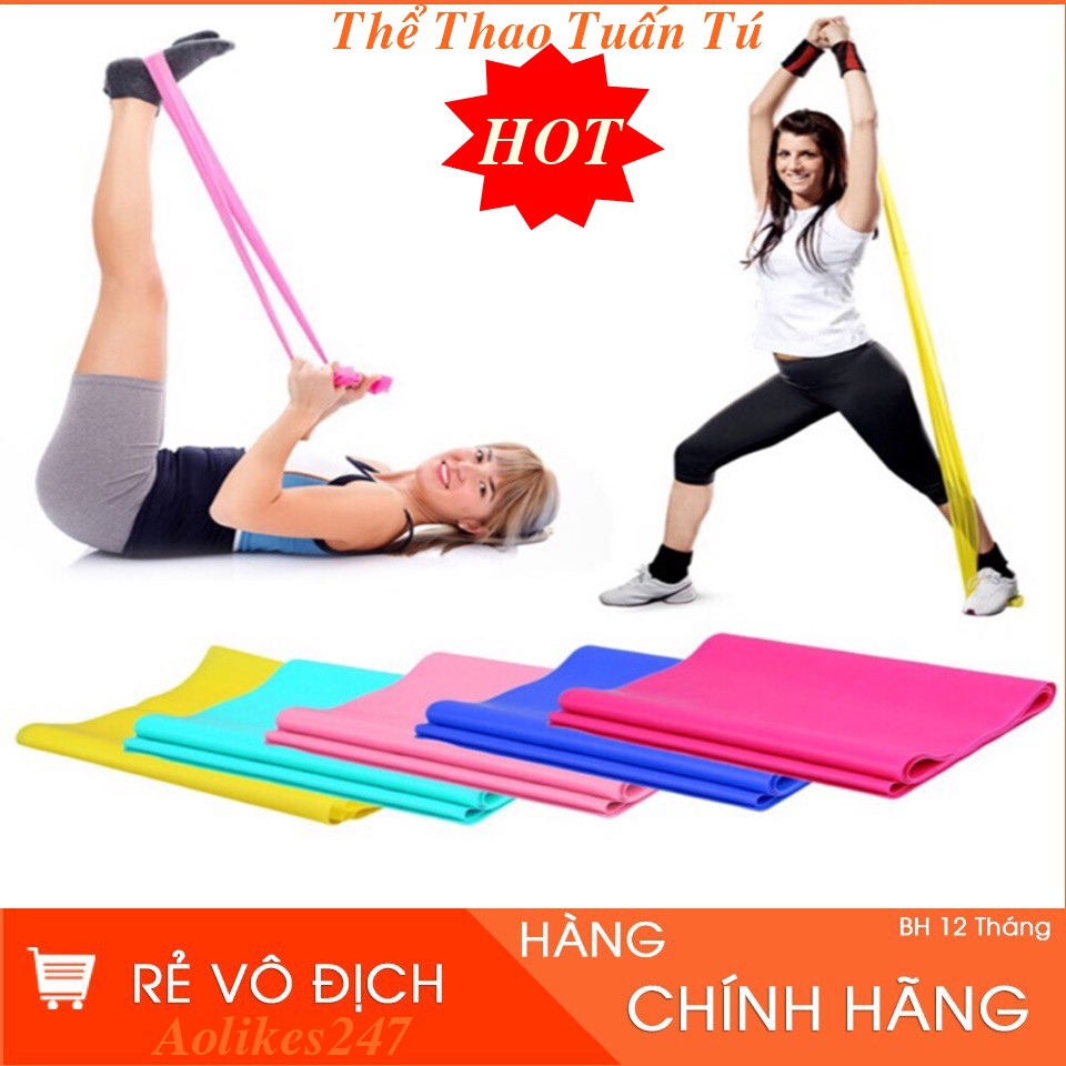 Dây Cao Su Đàn Hồi Kháng Lực Tập Thể Dục Yoga 1,5 Mét Y11