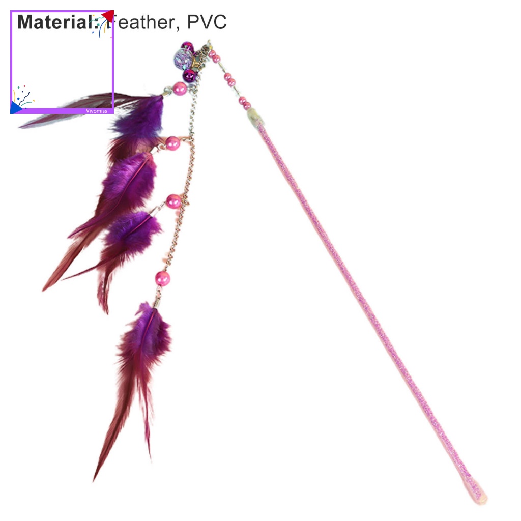 Gậy Trêu Mèo Đính Lông Vũ Chống Cào Tiện Dụng