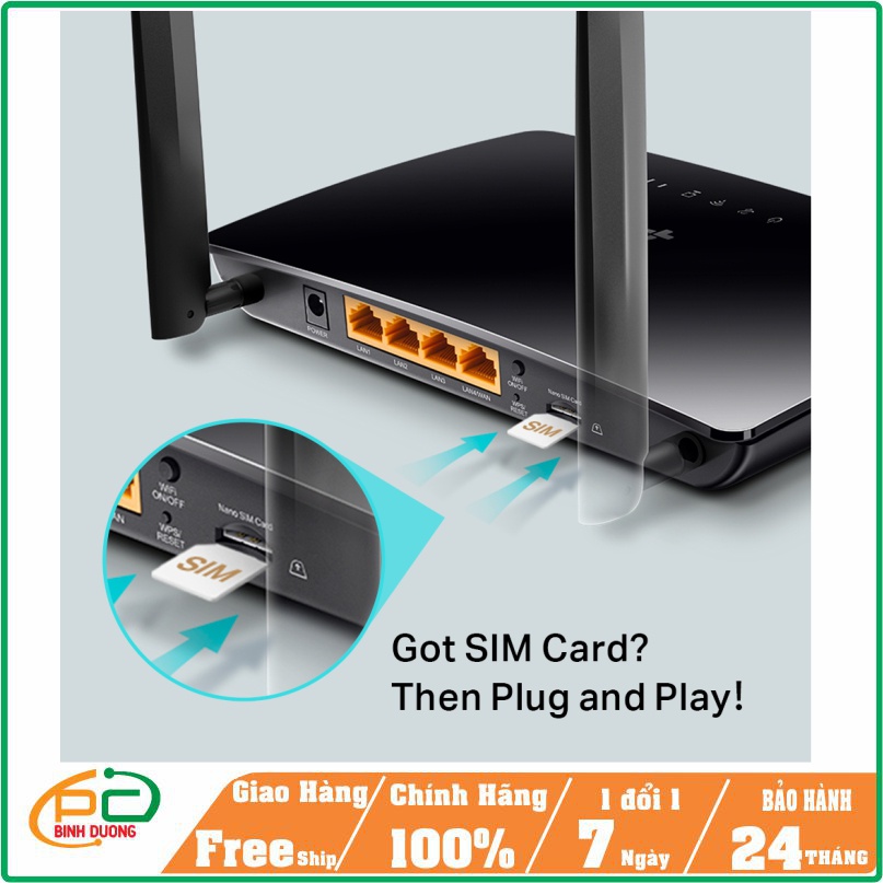 Bộ Phát Wifi 4G TP-Link TL-MR6400 Wireless N300 Mbps - Hàng Chính Hãng