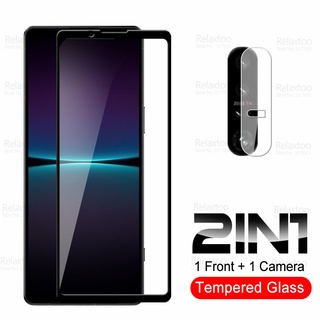 Kính cường lực 2 trong 1 cho sony xperia 1 iv ống kính camera sau kính bảo vệ màn hình cho sony xperia 1 10 ii 10 iii iv 1iv 10iv 5g phim bảo vệ