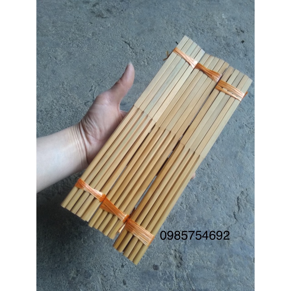 Combo 10 đôi đũa gỗ, đũa tre cao cấp vót tay từ tre già tự nhiên của dân tộc Thái