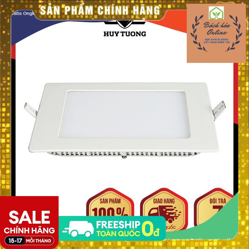 Đèn led âm trần vuông,đèn ốp trần vuông ánh sáng trắng,vàng siêu mỏng cao cấp công xuất 6W / 9W / 12W / 18W - Lep Store