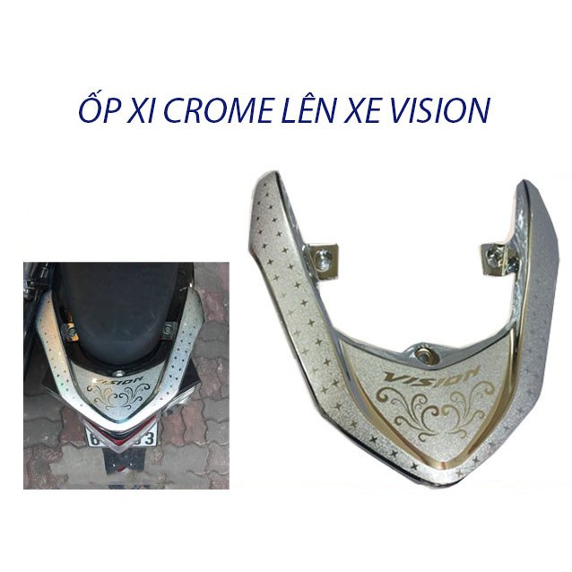 ỐP TRANG TRÍ XE VISION - CẢN SAU VÂN CACBON , XI CROME