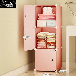 Tủ nhựa ghép 3 ô đựng đồ kiểu đứng 1x3 sâu 37cm (nhiều màu) - Nội Thất Nghệ Thuật Forever