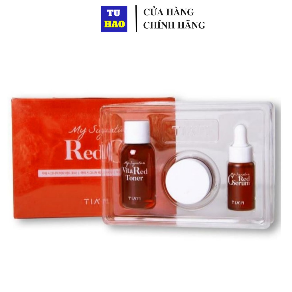 [Mã FMCGMALL - 8% đơn 250K] Mini Set dưỡng trắng da, làm mờ thâm TIAM My Signature Tia'm Red C (40ml+ 12ml + 15ml) | BigBuy360 - bigbuy360.vn