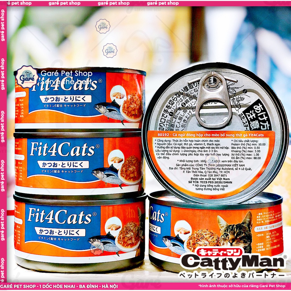 Pate Fit4Cats đóng hộp đủ vị cho Mèo thương hiệu Nhật Bản sản xuất tại Việt Nam Fit4cat Catty Man Japan