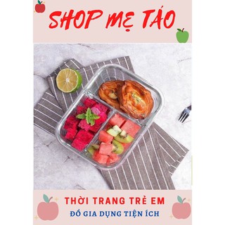 Hộp đựng cơm văn phòng thuỷ tinh cao cấp 3 ngăn