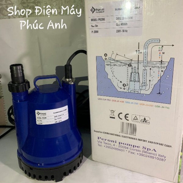 Bơm nước chìm Peroni Pr2506 250w Điện 220v