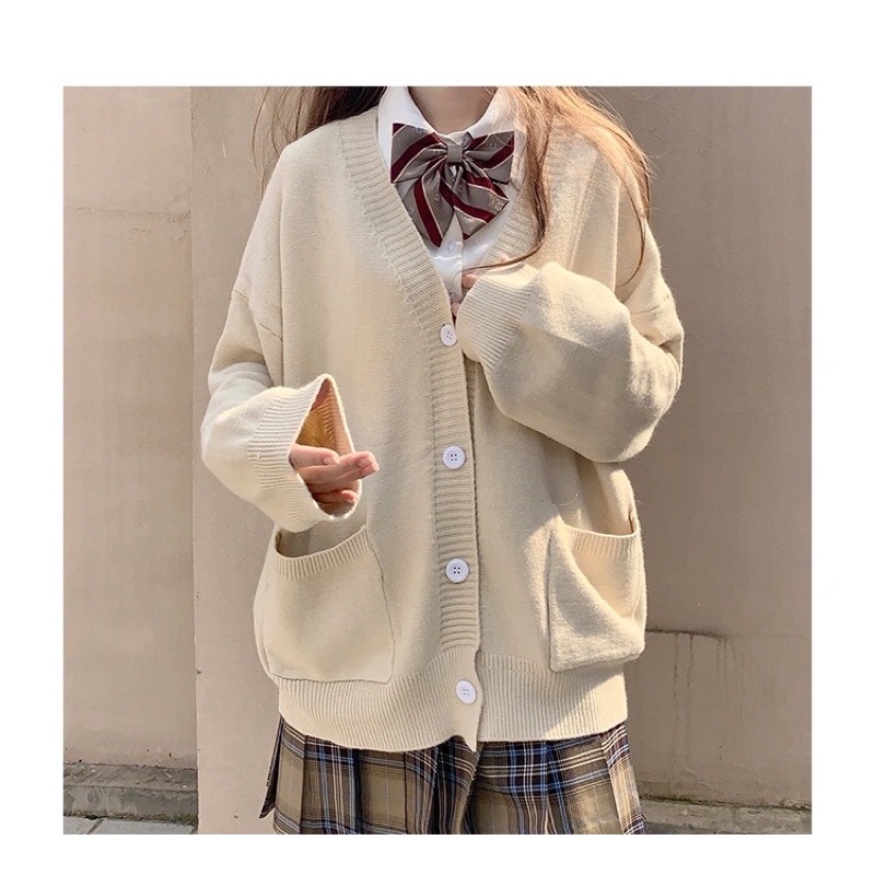 Áo Khoác Cardigan Len Học Sinh Đi Học Đi Làm Hàng Quảng Châu Thu Đông 2021 | BigBuy360 - bigbuy360.vn