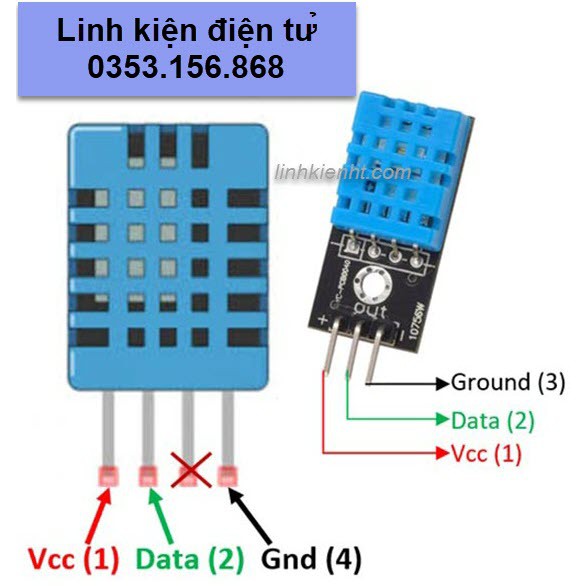 Cảm biến nhiệt độ và độ ẩm DHT11