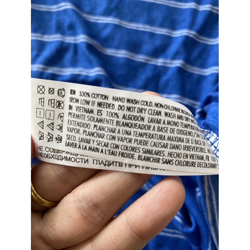 Áo thun unisex f21 vnxk nam nữ xanh sọc(clip+hình thật)