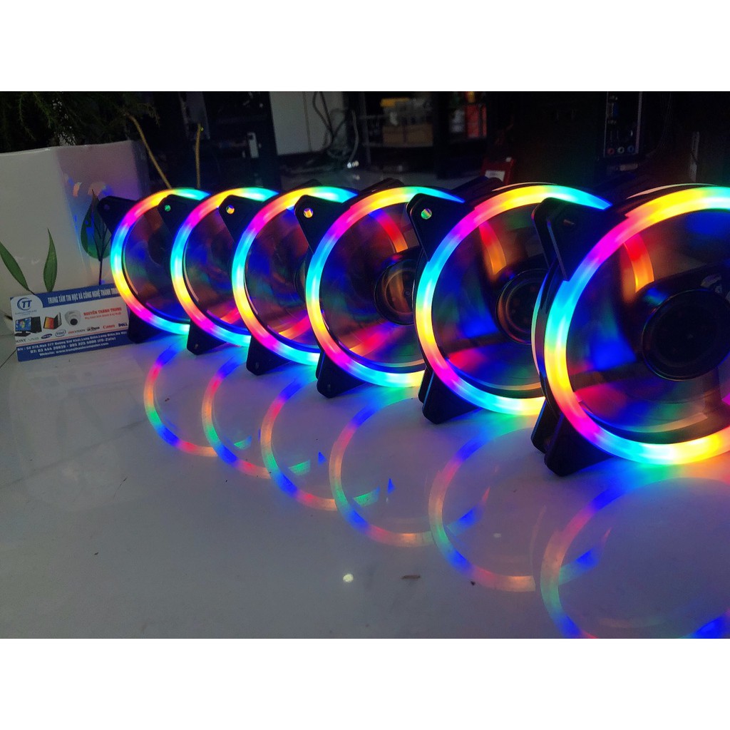 Quạt tản nhiệt,Fan Led COOLMOON S2 RGB LED (Không cần Hub)