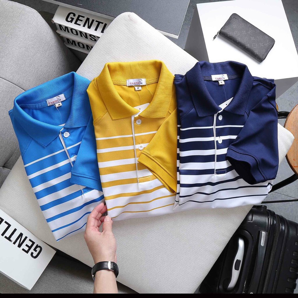 Áo phông nam có cổ Áo thun Polo nam cổ bẻ  vải  Cotton lạnh xuất xịn chuẩn form,sang trọng-lịch lãm- ÁO POLO NAM TRUN