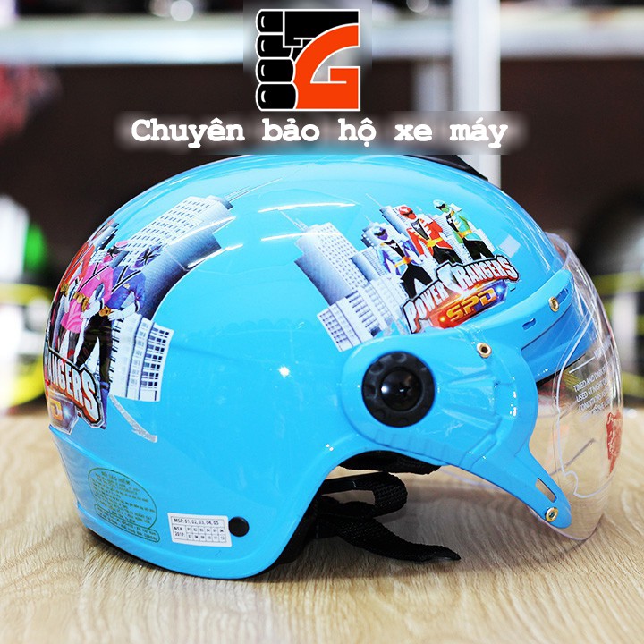 [GIÁ HỦY DIỆT] Nón bảo hiểm trẻ em nửa đầu có kính dành cho bé 3-6 tuổi- V&amp;S Helmet - Tem siêu nhân