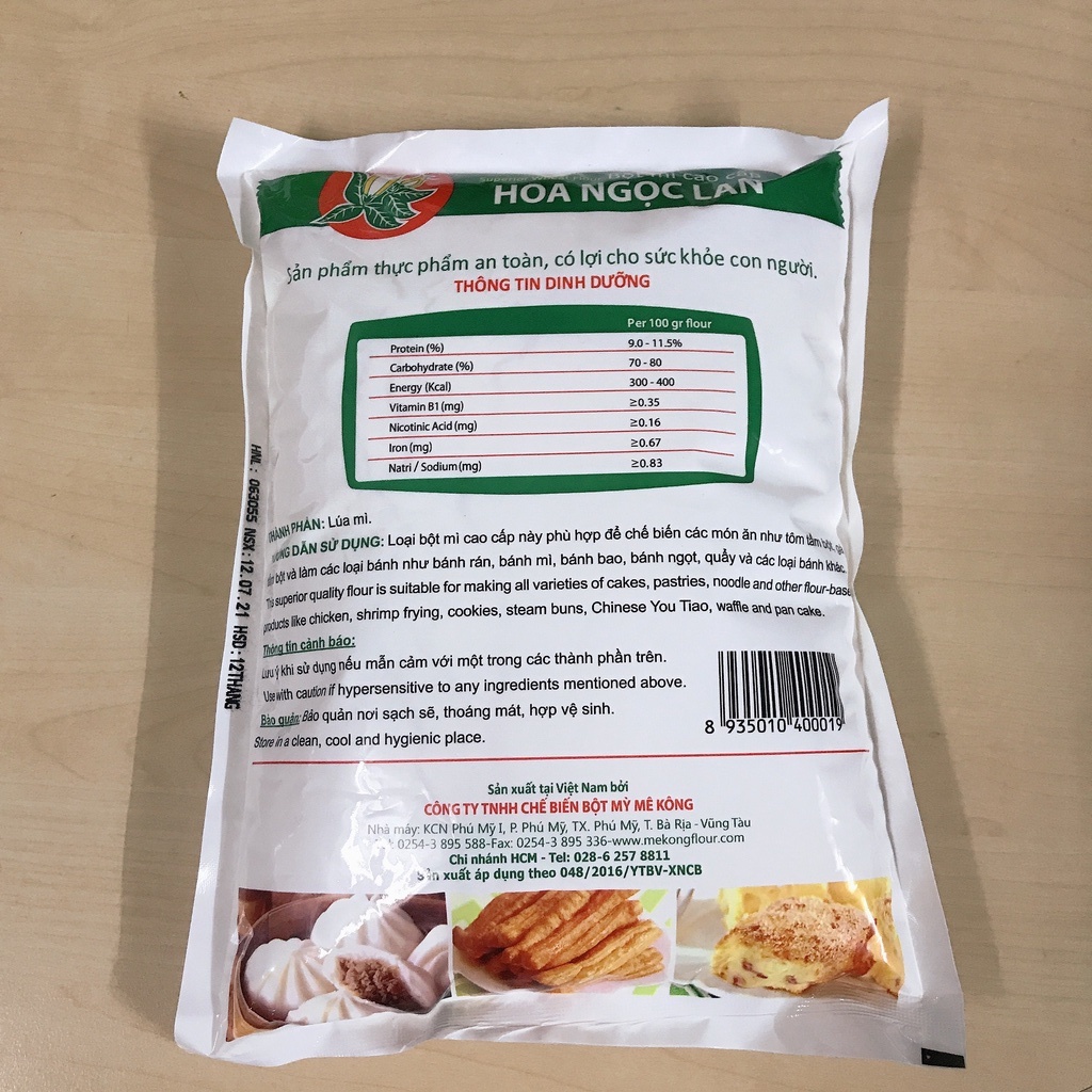 Bột Mì Cao Cấp Hoa Ngọc Lan Túi 1Kg (Bột Mì Đa Dụng) Làm Bánh Mì, Bánh Ngọt, Bánh Bao, Tẩm Bột Chiên Giòn