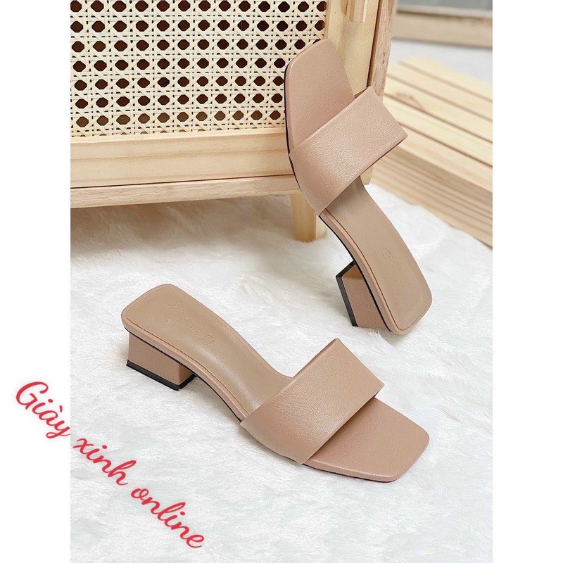 Dép sandal cao gót nữ 3p đế vuông thiết kế đế chống trơn, trượt thời trang Giày Xinh